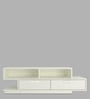Evita TV console with 2 Drawers in Ivory Finish