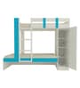 Evita Twin Bunk Bed-cum-Wardrobe in Azure Blue Colour
