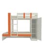 Evita Twin Bunk Bed-cum-Wardrobe in Light Orange Colour