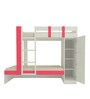 Evita Twin Bunk Bed-cum-Wardrobe in Strawberry Pink Colour