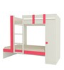 Evita Twin Bunk Bed-cum-Wardrobe in Strawberry Pink Colour