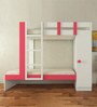 Evita Twin Bunk Bed-cum-Wardrobe in Strawberry Pink Colour