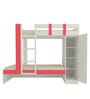 Evita Twin Bunk Bed-cum-Wardrobe in Strawberry Pink Colour