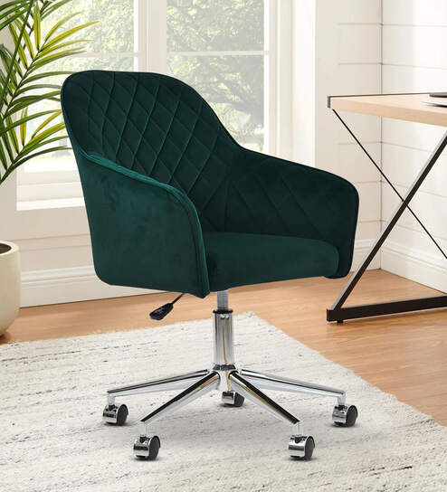 Ewa Leatherette Guest Chair In Black Colour
