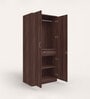Ewa 2 Door Wardrobe wih Adjustable Shelf In Brown Colour 