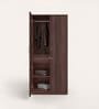 Ewa 2 Door Wardrobe wih Adjustable Shelf In Brown Colour 