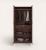 Ewa 2 Door Wardrobe wih Adjustable Shelf In Brown Colour 