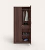 Ewa 2 Door Wardrobe wih Adjustable Shelf In Brown Colour 