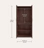 Ewa 2 Door Wardrobe wih Adjustable Shelf In Brown Colour 