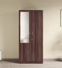 Ewa 2 Door Warobe with Mirror in Brown Finish