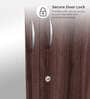 Ewa 2 Door Warobe with Mirror in Brown Finish