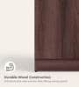Ewa 2 Door Warobe with Mirror in Brown Finish
