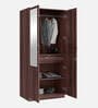 Ewa 2 Door Warobe with Mirror in Brown Finish