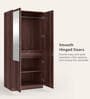 Ewa 2 Door Warobe with Mirror in Brown Finish