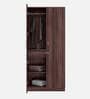 Ewa 2 Door Warobe with Mirror in Brown Finish