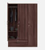 Ewa 3 Door Warobe with Mirror in Brown Finish