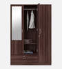 Ewa 3 Door Warobe with Mirror in Brown Finish