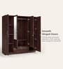 Ewa 4 Door Warobe with Mirror in Brown Finish
