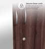 Ewa 4 Door Warobe with Mirror in Brown Finish