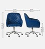 Ewa Leatherette Guest Chair In Blue Colour