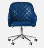 Ewa Leatherette Guest Chair In Blue Colour