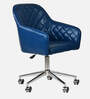 Ewa Leatherette Guest Chair In Blue Colour