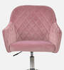 Ewa Leatherette Guest Chair In Pink Colour
