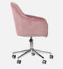 Ewa Leatherette Guest Chair In Pink Colour