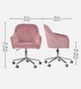 Ewa Leatherette Guest Chair In Pink Colour