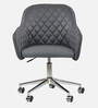 Ewa Leatherette Guest Chair In Grey Colour