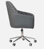 Ewa Leatherette Guest Chair In Grey Colour