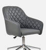 Ewa Leatherette Guest Chair In Grey Colour