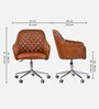 Ewa Leatherette Guest Chair In Tan Colour