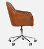 Ewa Leatherette Guest Chair In Tan Colour