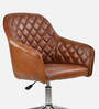 Ewa Leatherette Guest Chair In Tan Colour