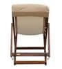 Naum Sheesham Wood Outdoor Chair in Scratch Resistant Provincial Teak Finish & Beige Colour