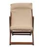 Naum Sheesham Wood Outdoor Chair in Scratch Resistant Provincial Teak Finish & Beige Colour