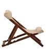 Naum Sheesham Wood Outdoor Chair in Scratch Resistant Provincial Teak Finish & Beige Colour