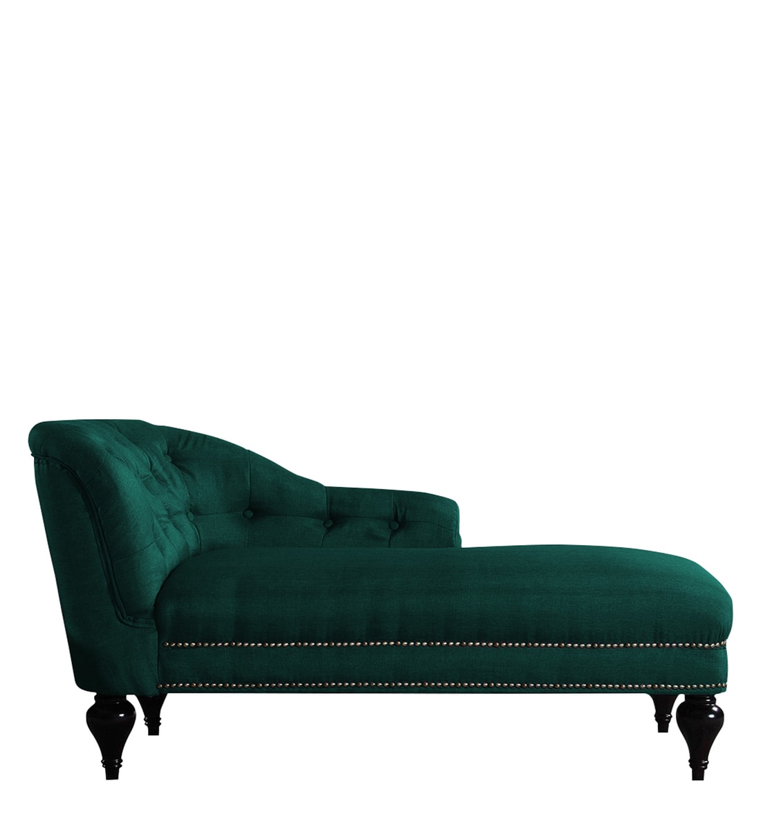 Buy Exclusive LHS Fabric Chaise Lounger in Green Colour by Dreamzz