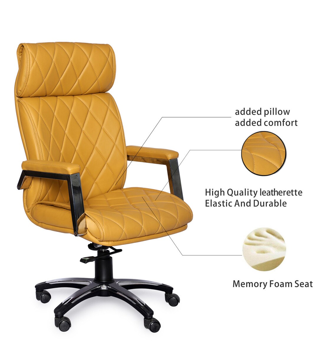 Buy Executive Chair in Yellow Colour by Sovereign Furniture Online