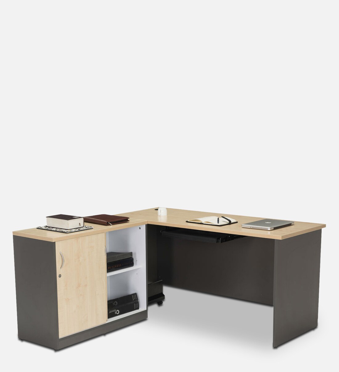 Buy Executive Desk with Sliding in Dual Tone Finish by Durian Online Executive Desks