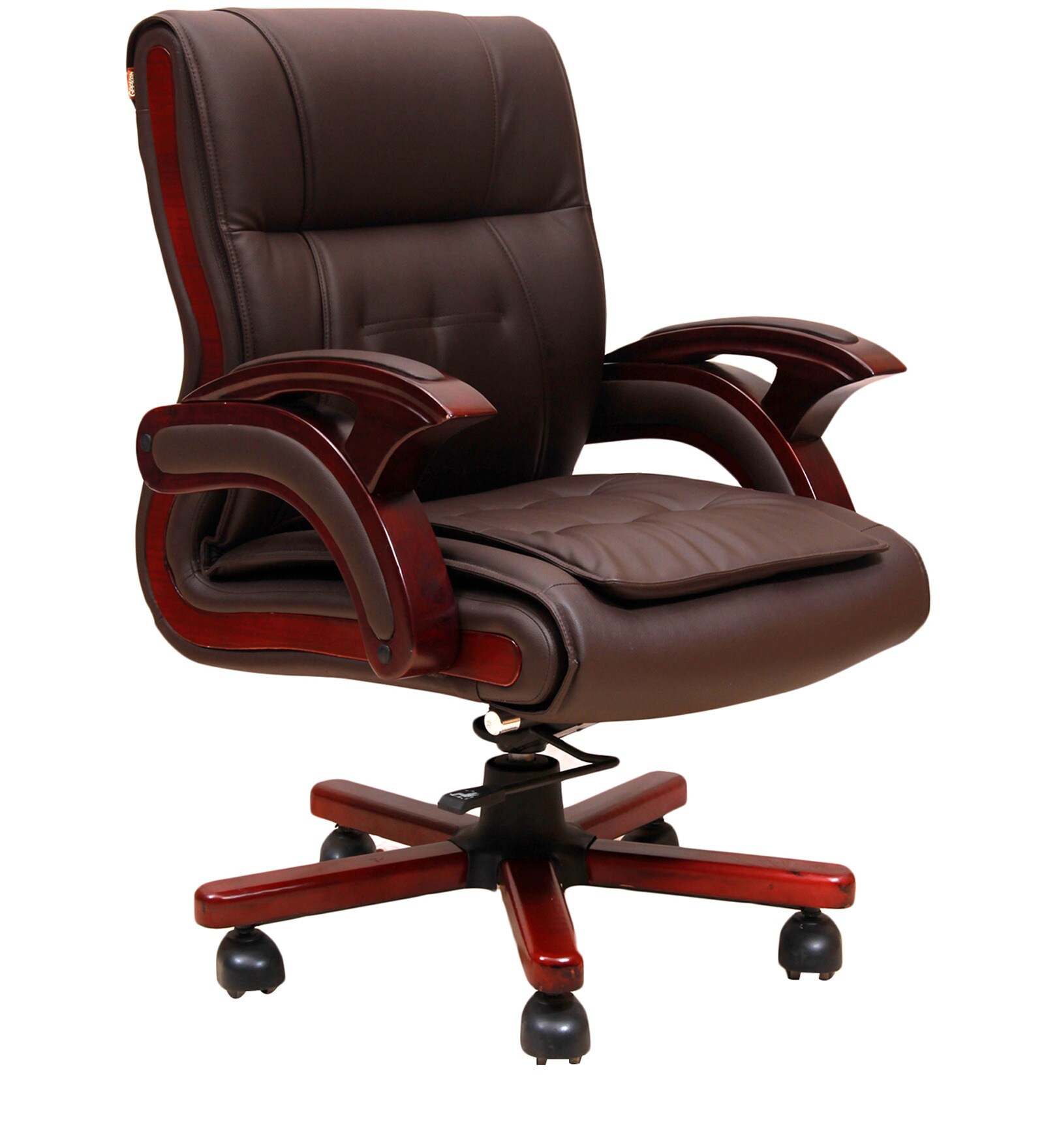 Buy Executive Mid Back Chair in Brown Colour by Geeken Online