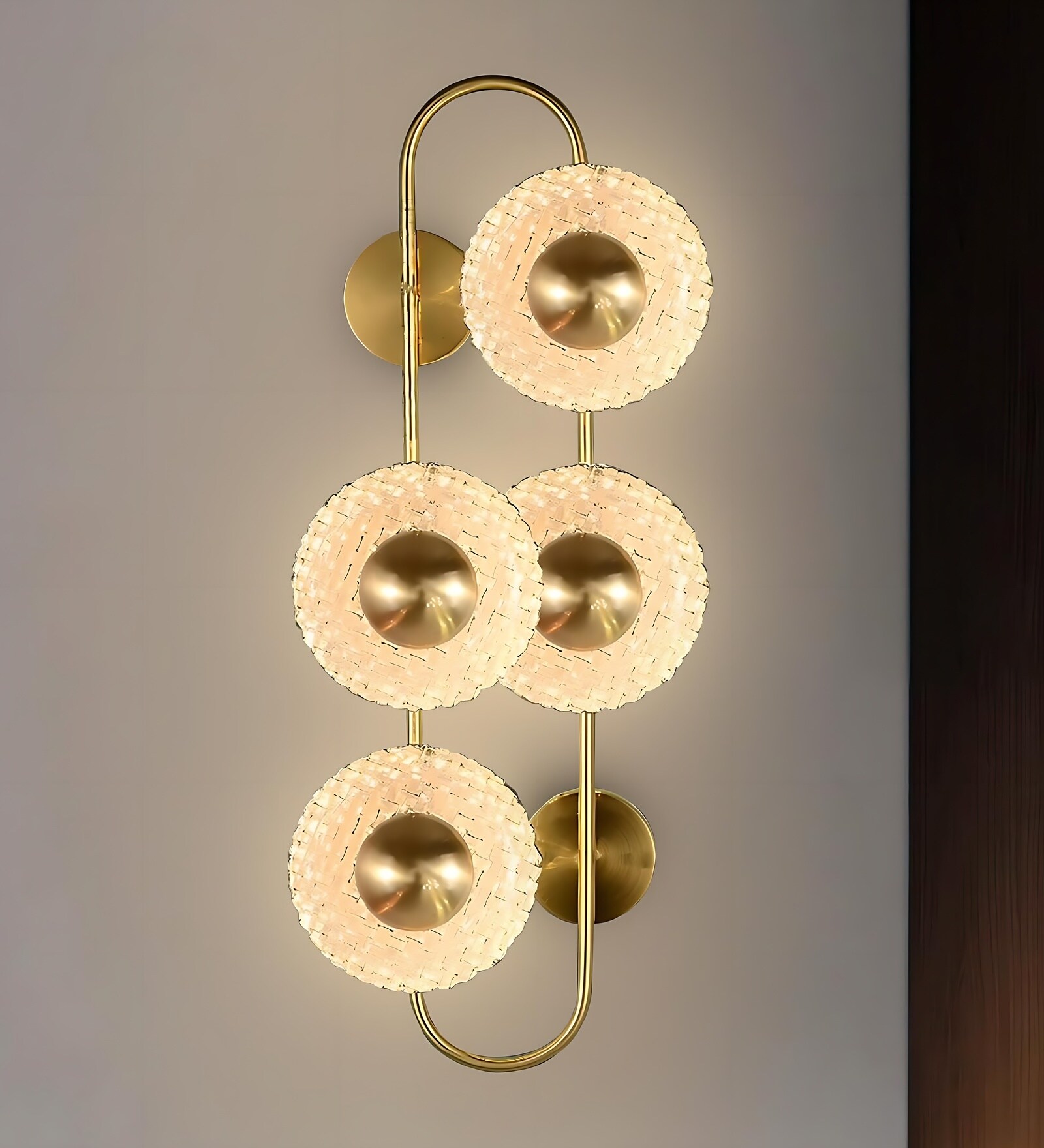 Exotic Glass Modern LED Wall Lamp | 3 Light Modes (Warm, Natural & Cool White) | Decorative Wall Light for Living Room, Bedroom, Bedside & Home D cor | 1Year Warranty