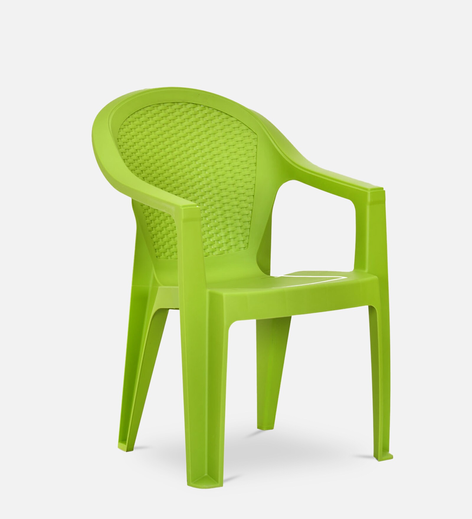 Exotica Plastic Chair in Green Finish, Set of 2