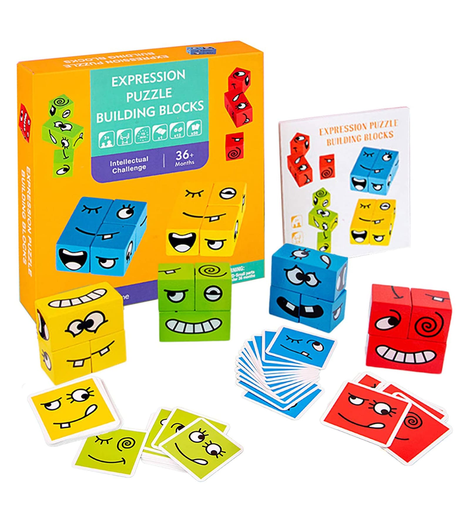 Buy Expressions Cube Matching Block Puzzles Building Cubes By Chocozone