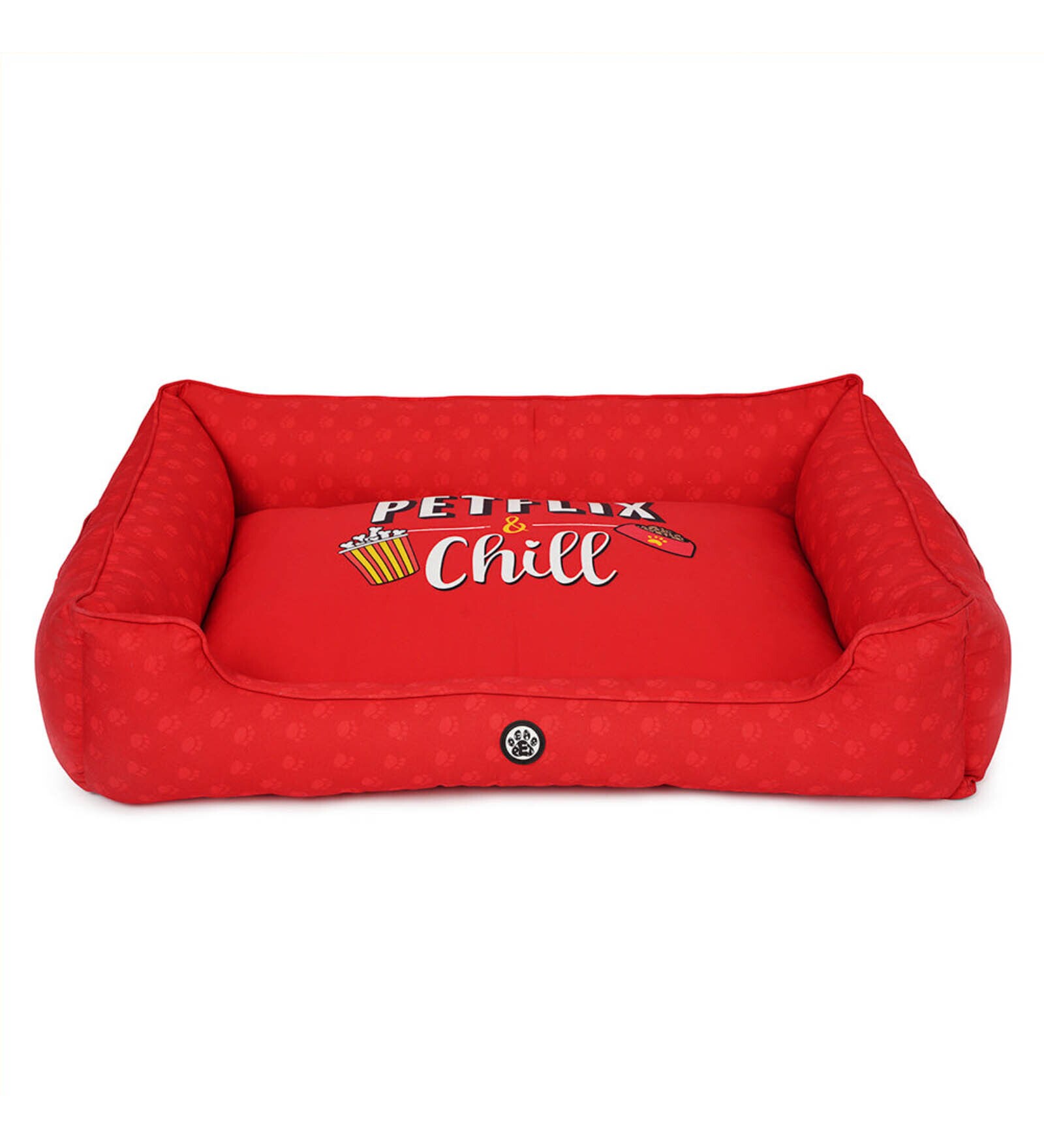 Flix Chill- Extra Large Red & White Fabric Pet Bed Flix Chill- Extra Large Red & White Fabric Pet Bed