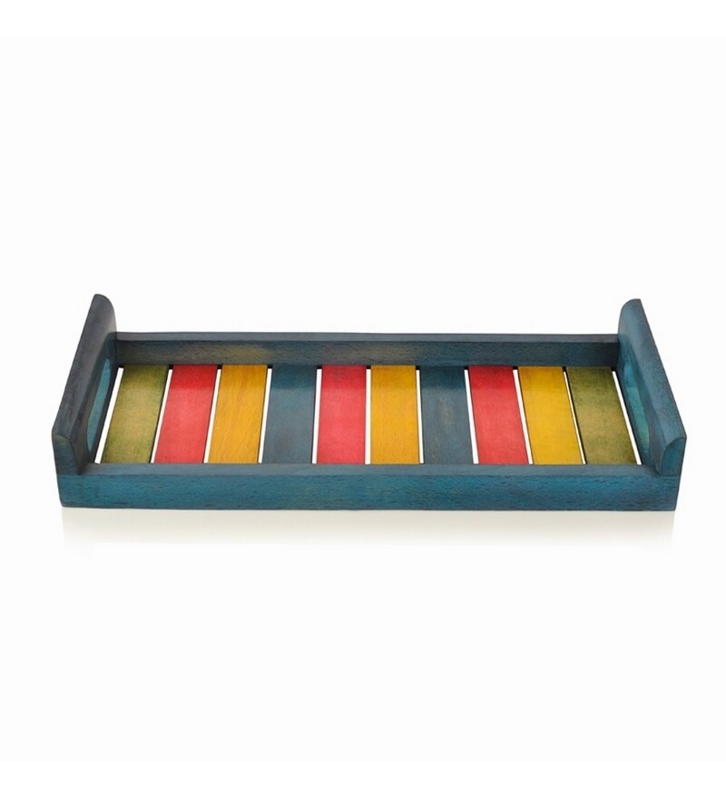 Buy Exclusivelane Multicolour Hand Made Tray Online Decorative Trays