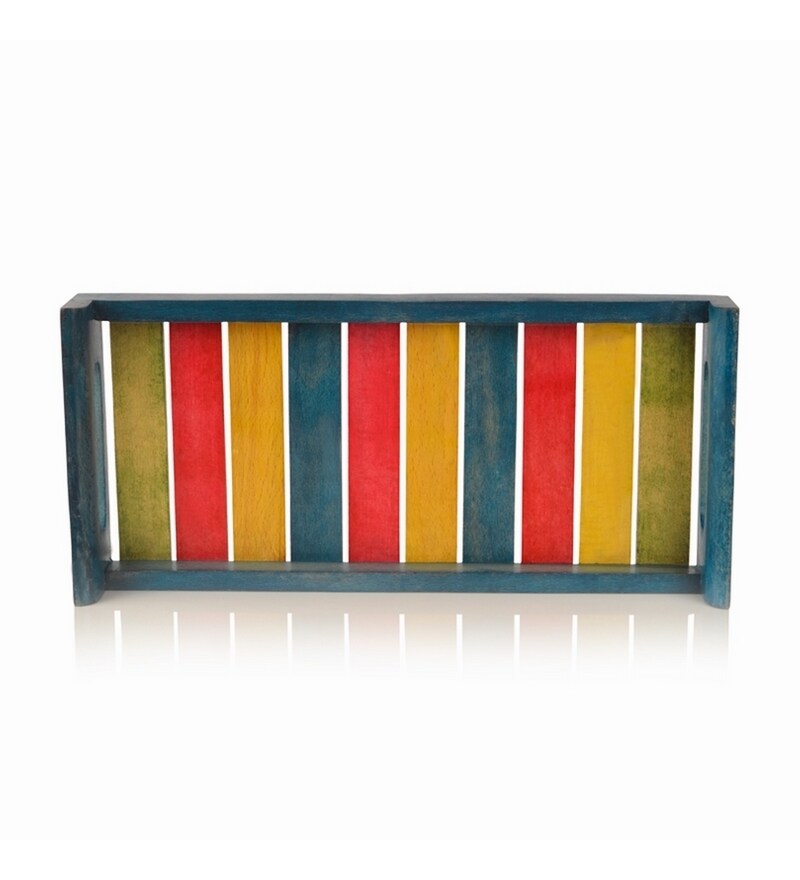 Buy Exclusivelane Multicolour Hand Made Tray Online Decorative Trays