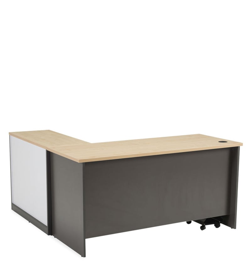 Buy Executive Desk with Sliding in Dual Tone Finish by Durian