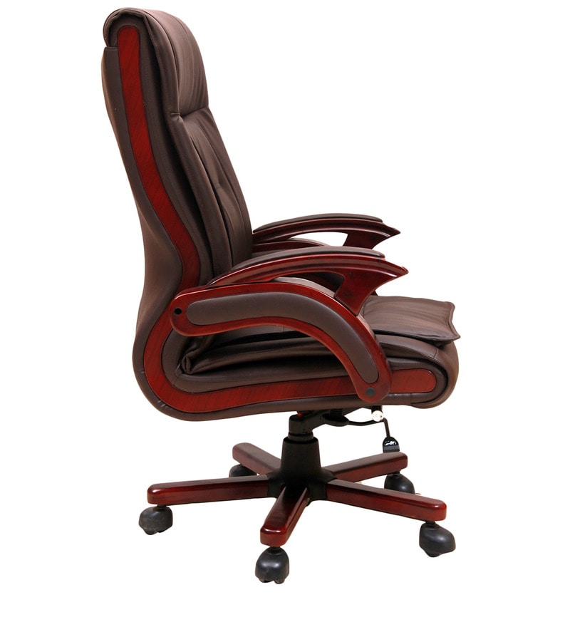 Buy Executive High Back Chair in Brown Colour by Geeken Online